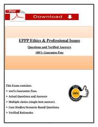 EPPP Ethics & Professional Issues Q&A (2026/2027) | Psychology | EPPP (PDF)