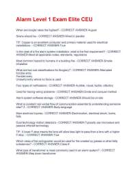 Alarm Level 1 Exam Elite CEU Questions With Correct Solutions, Already Passed!!