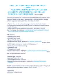 AAPC CPC FINAL EXAM 2025 REAL EXAM 2 LATEST VERSIONS EACH VERSION CONTAINS 100 QUEST