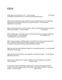 C213. Actual Exam Questionss And Answers