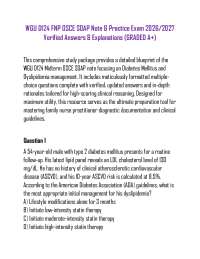 WGU D124 FNP OSCE SOAP Note & Practice Exam 2026/2027 Verified Answers & Explanations (GRA