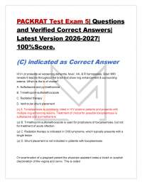 PACKRAT Test Exam 5| Questions and Verified Correct Answers| Latest Version 2026-2027|