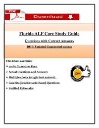 Florida ALF Core Exam Questions & Answers (2026/2027) | Assisted Living (PDF)