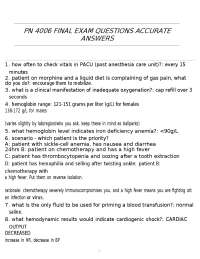 PN 4006 FINAL EXAM QUESTIONS ACCURATE ANSWERS