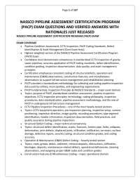 NASSCO Pipeline Assessment Certification Program (PACP) Exam QUESTIONS AND VERIFIED ANSWER
