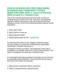 EVOLVE ELSEVIER HESI MED SURG EXAM|| ACCURATE AND FREQUENTLY TESTED QUESTIONS AND 100% C,