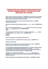 NBCRNA EXAM 2026 COMPLETE EXAM QUESTIONS AND VERIFIED ANSWERS RECENTLY TESTING REAL EXAM
