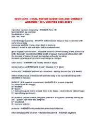 NFDN 2004 - FINAL REVIEW QUESTIONS AND CORRECT ANSWERS 100% VERIFIED 2026-2027!!