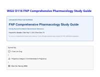 WGU D116 FNP Comprehensive Pharmacology Study Guide 100 % correct