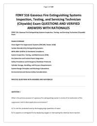 FDNY S-16 Gaseous Fire Extinguishing Systems Inspection, Testing, and Servicing Technician