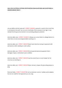 SACA C201 ELECTRICAL SYSTEMS CERTIFICATION EXAM QUESTIONS AND QUESTIONS