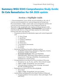 Summary WGU D345 Comprehensive Study Guide: Dr Cole Remediation for OA 2026 update