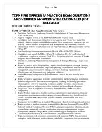 TCFP Fire Officer IV Practice Exam – QUESTIONS AND VERIFIED ANSWERS WITH RATIONALES JUST R