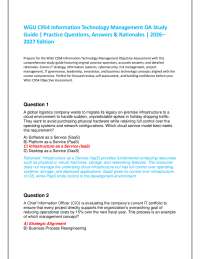 WGU C954 Information Technology Management OA Study Guide: Practice Questions & Rationales