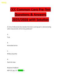 CCC Common Core Pre-Test Questions & Answers 2025/2026 with Solution