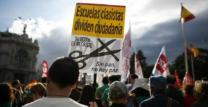 Spanish Student and the protest